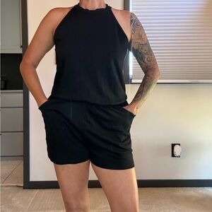 Black Sleeveless Jumpsuit with pockets